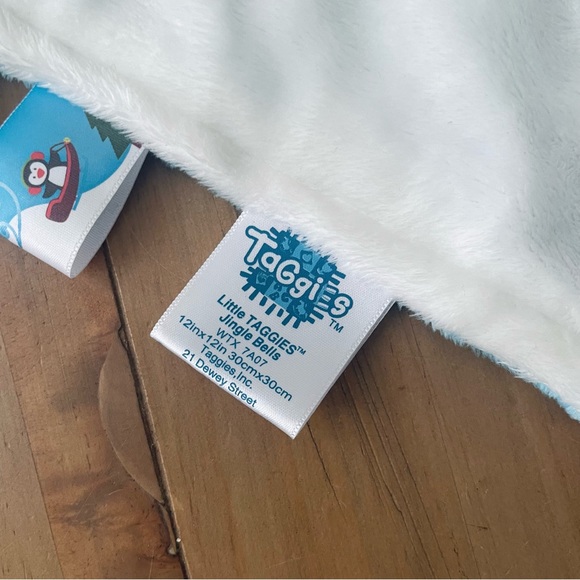 Taggies Jingle Bells Baby Lovey Sensory Jingle all the Way Winter Holiday Sleigh - Picture 3 of 9